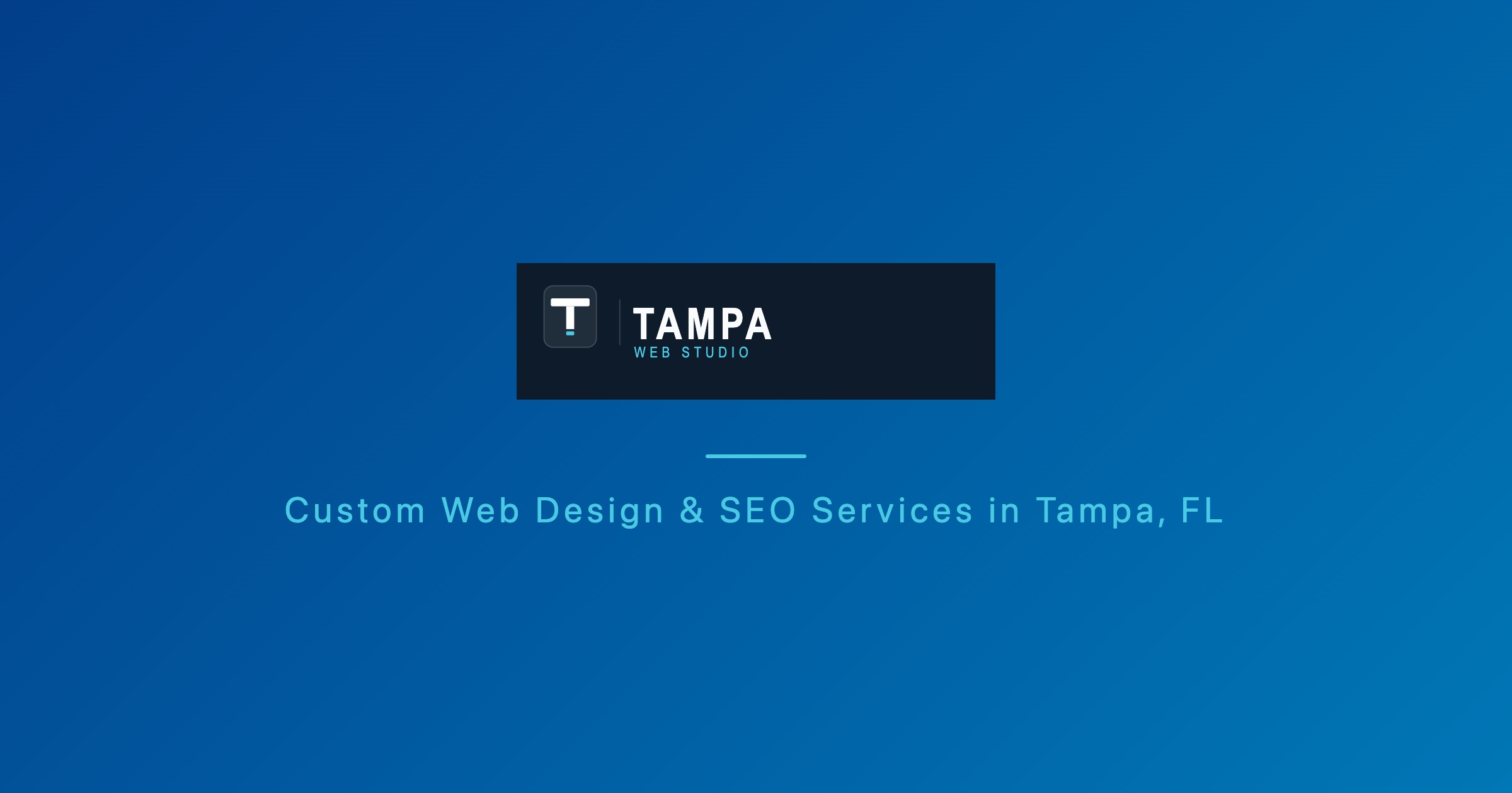 Tampa Web Design | Custom Websites & SEO Services | Tampa Web Studio ...